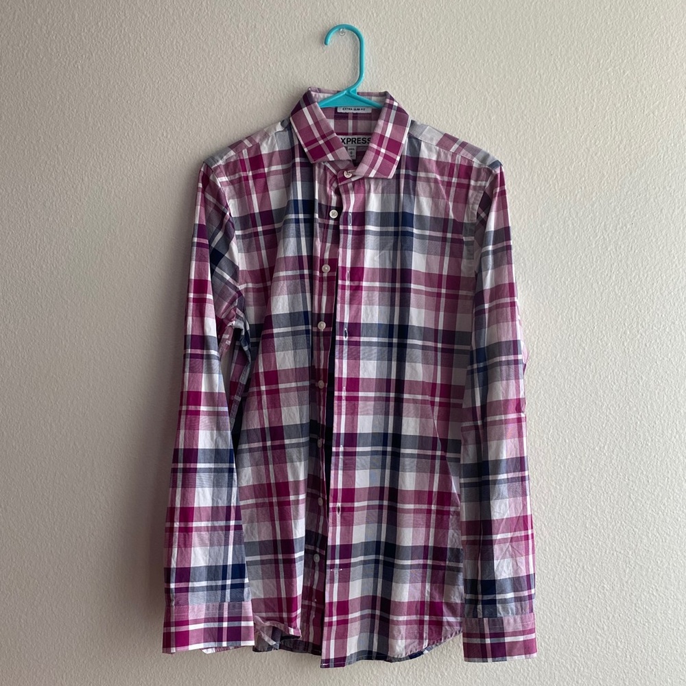 Men’s Extra Slim Fit Express Dress Shirt Size M